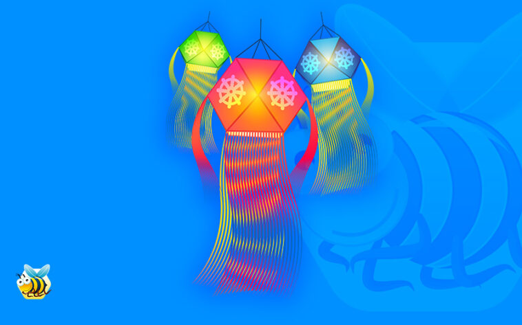 Colorful-Wesak-lantern-vector