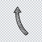 Hand drawn doodle arrow png
