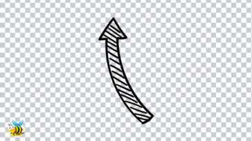 Hand drawn doodle arrow png
