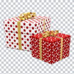 Red and White Gift Boxes transparent png
