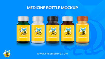 medicine bottle mockup free psd