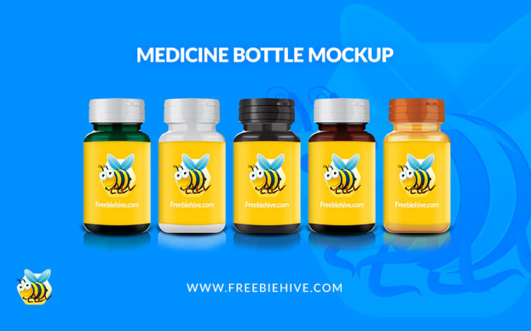 medicine bottle mockup free psd