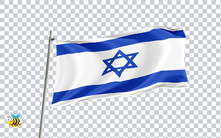3D Israel Flag PNG