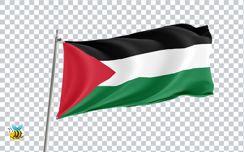 3D Palestine Flag PNG