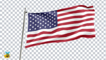 3d USA Flag png