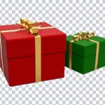 Red and Green Gift Boxes PNG