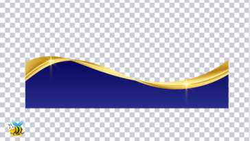 Transparent Golden Shiny Wave Blue Background PNG