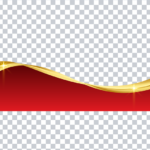 Transparent Golden Shiny Wave Red Background PNG