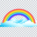 Rainbow with clouds transparent pngRainbow with clouds transparent png