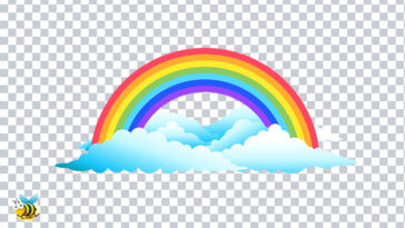 Rainbow with clouds transparent pngRainbow with clouds transparent png