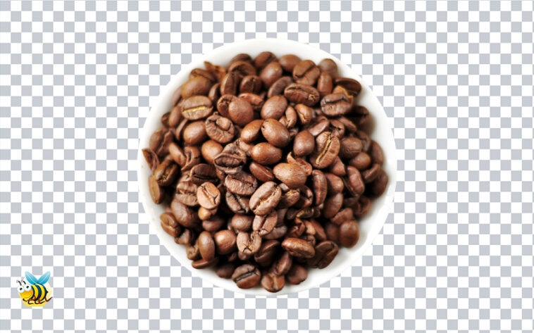 Coffee beans plate transparent png