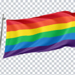 Transparent 3D LGBT Rainbow Flag