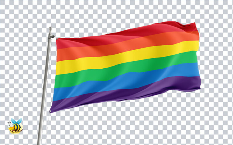 Transparent 3D LGBT Rainbow Flag