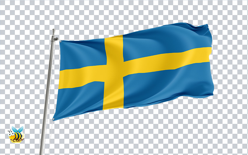 3D Sweden Flag PNG