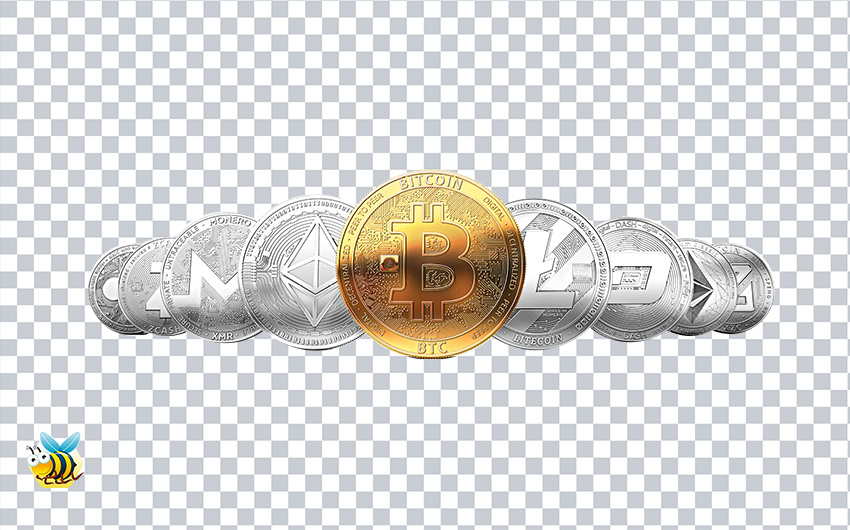 Cryptocurrency Coins PNG