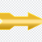 Transparent Gold Arrow PNG
