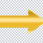 Gold Arrow PNG