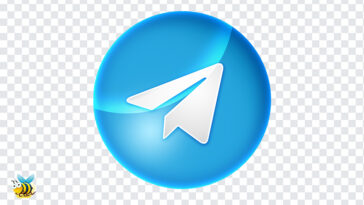Glossy Telegram Icon PNG