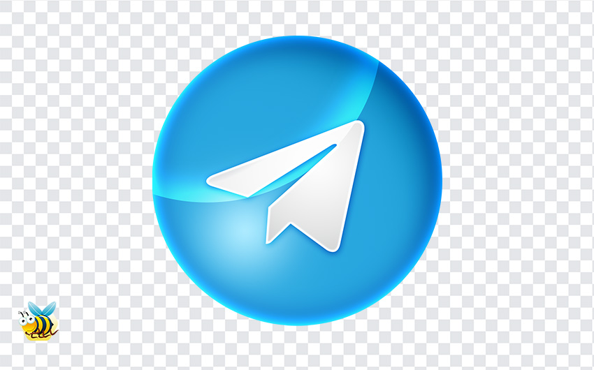 Glossy Telegram Icon PNG