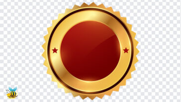 Red and Gold Badge PNG