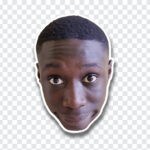 Khaby Lame PNG, Khaby Lame, Khaby PNG, Tiktok star, Tiktok Khaby Lame PNG, Tiktok, sticker,