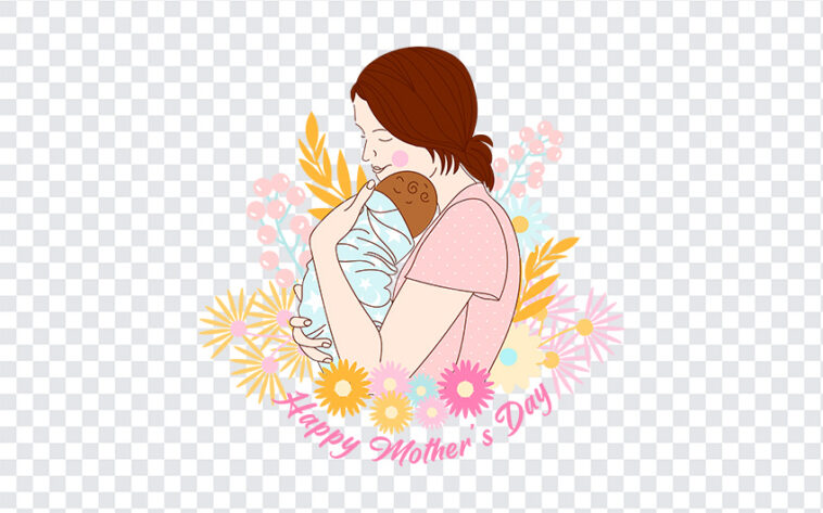 Floral Mother s Day Illustration PNG, Mother s Day Illustration PNG, Floral Mother s Day PNG, Mother s Day PNG, Illustration PNG,