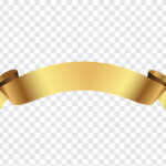 Gold Ribbon Banner PNG, Gold Ribbon Banner, Gold Ribbon, Gold,