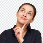 Woman Thinking PNG, Woman Thinking, Thinking Woman PNG, Woman PNG,