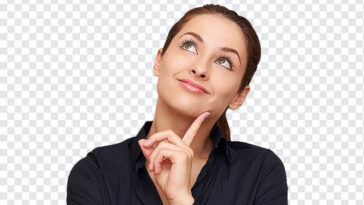 Woman Thinking PNG, Woman Thinking, Thinking Woman PNG, Woman PNG,