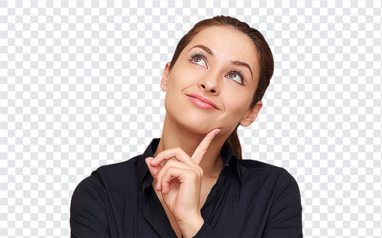 Woman Thinking PNG, Woman Thinking, Thinking Woman PNG, Woman PNG,