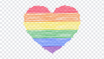 Doodle Pride Heart Flag PNG, Doodle Pride Heart Flag, Heart Flag, Doodle Heart, Heart PNG,