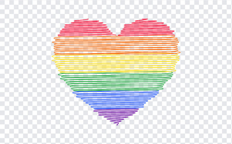 Doodle Pride Heart Flag PNG, Doodle Pride Heart Flag, Heart Flag, Doodle Heart, Heart PNG,