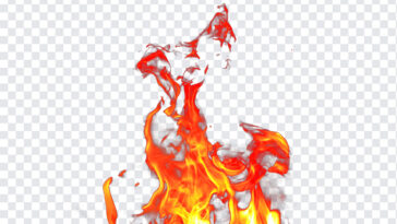 real flame white background