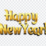 Happy New Year PNG, New Year PNG, Happy New Year Text PNG, Happy New Year, 3D Font, 3D text,