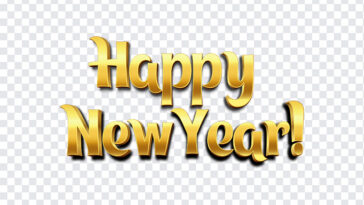 Happy New Year PNG, New Year PNG, Happy New Year Text PNG, Happy New Year, 3D Font, 3D text,