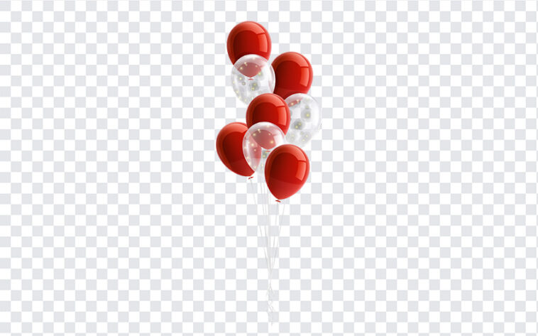 Red and Transparent Balloons PNG, Red and Transparent Balloons Red Balloons, Transparent Balloons, PNG Balloons,