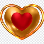 Golden Heart PNG, Golden Heart, Heart PNG, Gold Heart, Valentines,