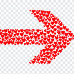 Hearts Arrow PNG, Hearts Arrow, Hearts, Arrow, Arrow created with hearts,
