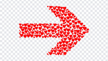 Hearts Arrow PNG, Hearts Arrow, Hearts, Arrow, Arrow created with hearts,