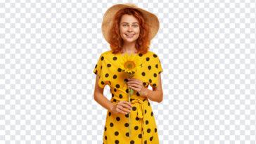 Girl in Yellow Dress with Sunflower, Girl in Yellow Dress with, Girl in Yellow Dress with Sunflower PNG, Girl in Yellow Dress, PNG Images, Transparent Files, png free, png file,