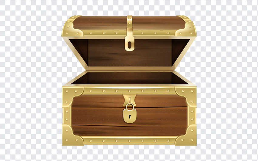 empty treasure chest clipart