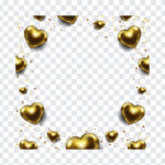 Golden Hearts Glitter Frame, Golden Hearts Glitter, Golden Hearts Glitter Frame PNG, Golden Hearts, Glitter PNG, PNG Images, Transparent Files, png free, png file,