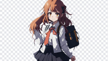 Anime Girl, Anime, Anime Girl PNG, Cute Anime Girl, Anime Girl in School Uniform, PNG Images, Transparent Files, png free, png file,