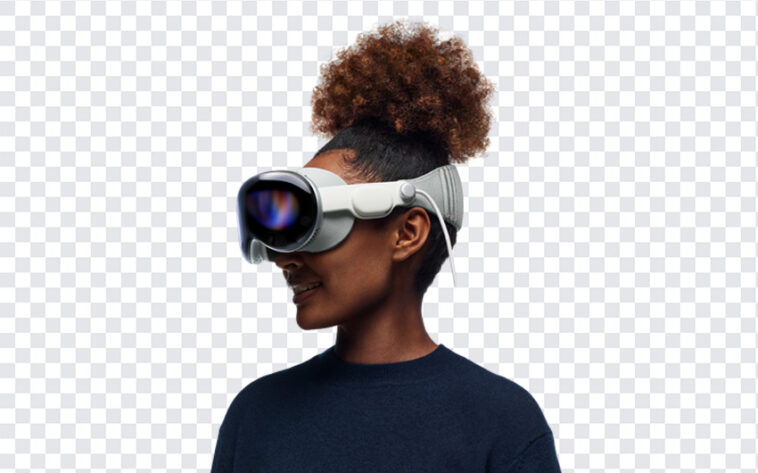 Girl wearing Apple Vision, Girl wearing Apple, Girl wearing Apple Vision Pro, Apple Vision Pro, Apple,s PNG Images, Transparent Files, png free, png file,