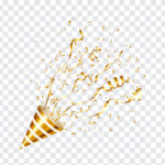 Gold Party Popper, Gold Party, Gold Party Popper PNG, Gold, Party Popper, Party Popper PNG, PNG Images, Transparent Files, png free, png file,