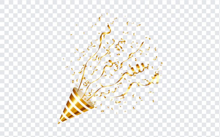 Gold Party Popper, Gold Party, Gold Party Popper PNG, Gold, Party Popper, Party Popper PNG, PNG Images, Transparent Files, png free, png file,