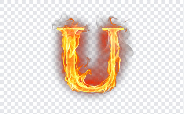 Letter U Fire, Letter U, Letter U Fire PNG, Letter, PNG Images, Transparent Files, png free, png file,