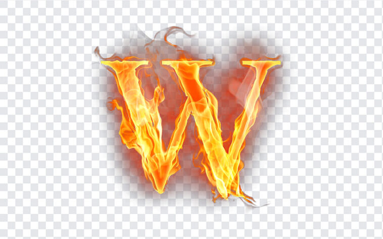 Letter W Fire, Letter W, Letter W Fire PNG, Letter, PNG Images, Transparent Files, png free, png file,