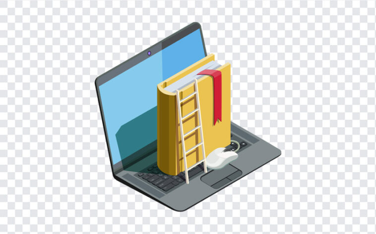 Laptop with a Book, Laptop with a, Laptop with a Book PNG, Laptop with, PNG, PNG Images, Transparent Files, png free, png file,