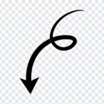 Curly Arrow, Curly, Curly Arrow PNG, Arrow PNG, Arrow, Black Arrow, Downwards Arrow, Downwards Arrow PNG, PNG, PNG Images, Transparent Files, png free, png file,